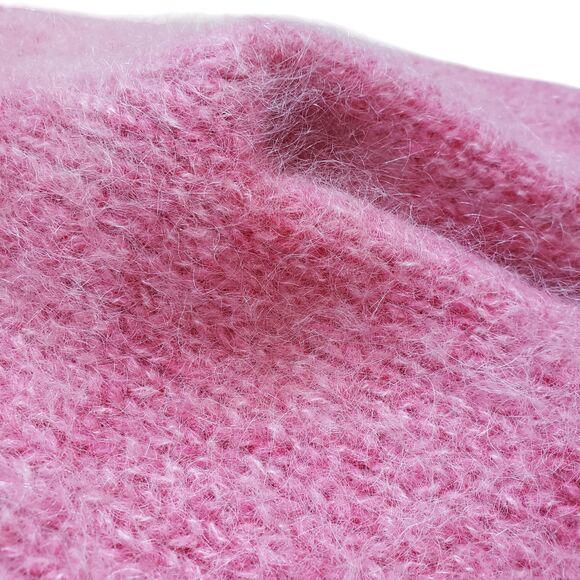 H&M Oversized Knit Sweater Womens Small Pink Mohair Wool Chunky Fuzzy Jumper - Picture 11 of 11